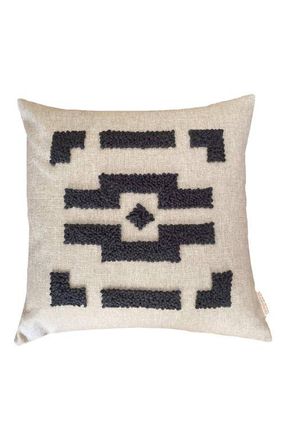 Cotton Tree Punch Needle Ndebele Pillow - Cover Only in Natural Pattern 3 at Nordstrom, Size 20X20