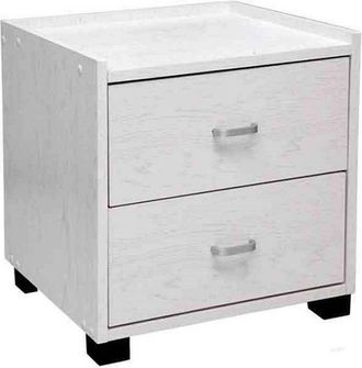 Trade Shop Trade Shop - Comodino Legno 2 Cassetti Mobile Moderno 44 X 43 X 40 Cm 715679 Camera Da Letto