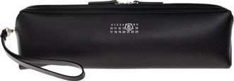 Maison Margiela Logo Clutch - Dames - Clutches - Zwart - ONE Size - Leer - Tassen