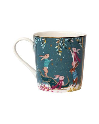 Portmeirion Sara Miller Woodland Tales Rabbit Sleigh 12Oz Mug