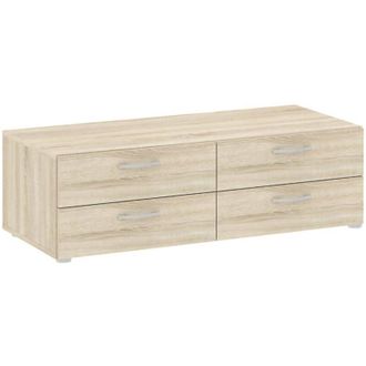 Dmora Dmora - Cajonera Gignod, C&oacute;moda Multiusos, C&oacute;moda De Dormitorio, Gabinete Con Cajones, 111x52 H35 Cm, Roble