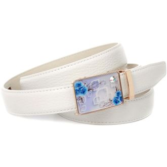 Anthoni Crown Lederg&uuml;rtel ANTHONI CROWN, Damen, Gr. 100, weiss (wei&szlig;), Leder, unifarben, G&uuml;rtel Lederg&uuml;rtel, in weiss mit Sommerfeeling