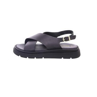 Tamaris Sandalen - Dames - Schoenen - Zwart - Maat: 38 EU Leer