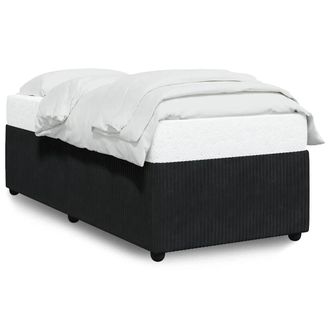Berkfield Home Bed Frame without Mattress Black Single Velvet