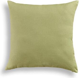 Solino Home Linen Pillow Cover 20 x 20 Inch for Dining Table, Holiday and Everyday Table Decor - Montauk in Moss Green at Nordstrom, Size Large