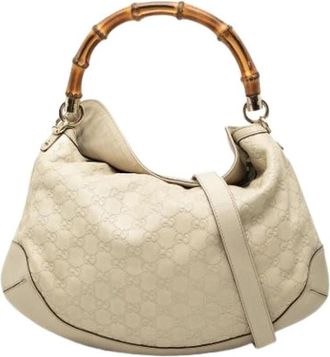 Gucci Pre-owned Peggy Satchel - Dames - Vintage Handtas - Beige - ONE Size - Leer - Vintage