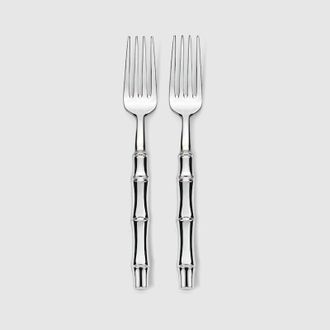 Gucci Dessert Forks With Bamboo Motif, Set Of Two, Black