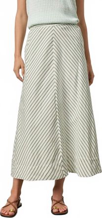 Lilla P Womens Flowing Maxi Skirt In Pool Stripe