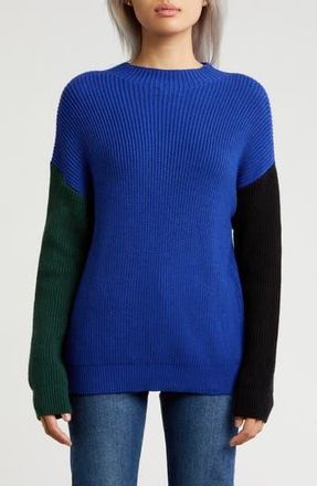 Area Stars Two-Tone Knit Sweater in Blue Multi at Nordstrom Rack, Size Medium