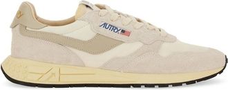 Autry Reelwind Low Textured Sole Nylon-Leather Sneakers