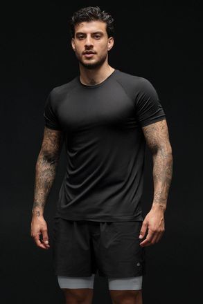 Alo | Idol Crewneck Short Sleeve Top in Black, Size: Medium