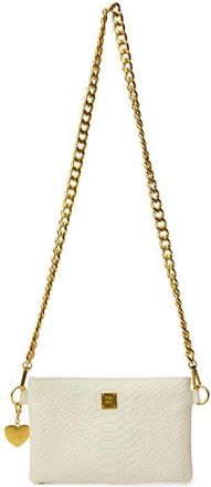 Think Royln Almost Famous Quilted Leather Crossbody Bag in Cream Python Leather at Nordstrom