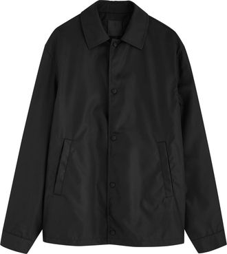 Givenchy Logo-embroidered Taffeta Overshirt - Black - 52 (IT52 / XL)