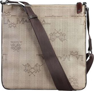 La Martina Beige Body Bag Crossbody Leren Inzetstukken - Dames - Schoudertassen - Beige - ONE Size - Tassen