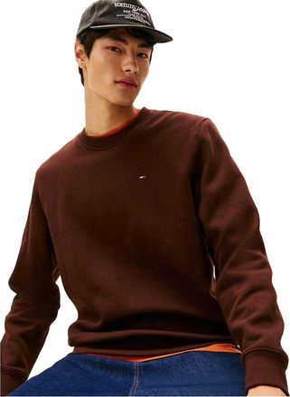 Tommy Jeans Heren fleece gevoerd sweatshirt (Bruin)