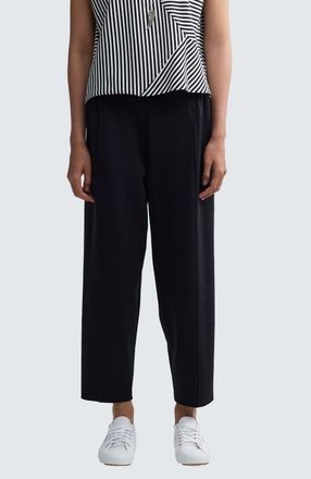 Luukaa D'Celli Lumara Solid Seam-Detail Pants in Black at Nordstrom, Size 18