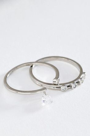Anthropologie Stacked Adjustable Rings, Set of 2