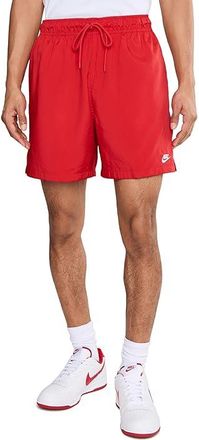 Nike Club Flow Shorts Mens Workout University Red/White : MD 6, Polyester