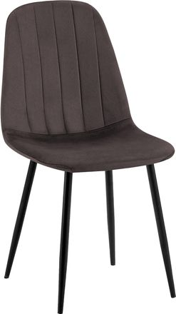 Clp Silla De Comedor Baxter En Terciopelo Marr&oacute;n