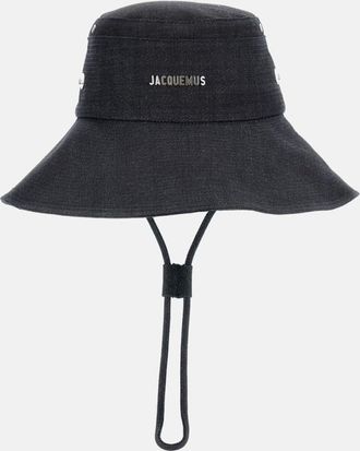 Jacquemus Dark Blue Logo Bucket Hat