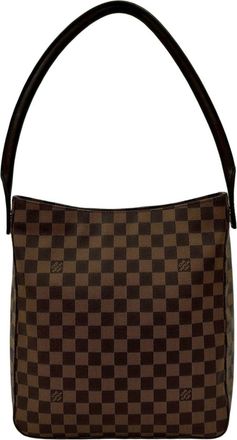 Louis Vuitton Brown Leather Pvc Shoulder Bag Tote Bag (Pre-Owned)