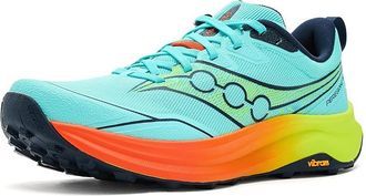 Saucony Peregrine 16 Mens Shoes Splash/Citron : 12.5 D - Medium, Leather