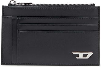 Diesel Leather card holder with zip pocket - Card cases - Man - Black