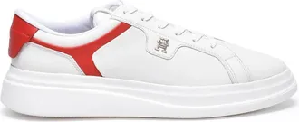 Tommy Hilfiger White Red Pointed Toe Sneakers