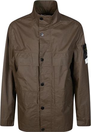 Stone Island Field Jacket - Heren - Zomerjassen - Bruin - L - Katoen - Jassen