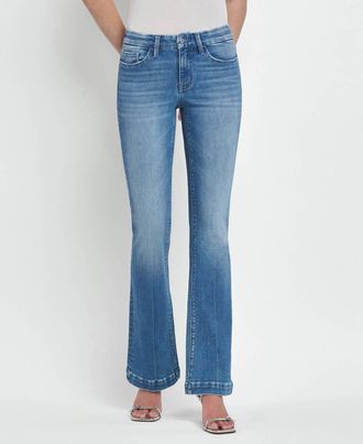 Flying Monkey Mid Rise Bootcut Jeans In Blue