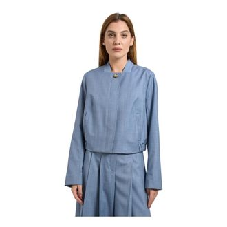 HUGO BOSS Dames, Jassen, Blauw, Maat: M Wol