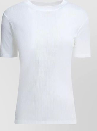 Loulou Studio crew neck ribbed short sleeve top