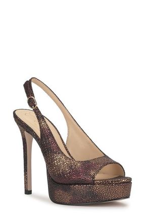 Jessica Simpson Sibilla Slingback Platform Sandal in Bronze Multi at Nordstrom, Size 6.5