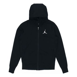 Nike Jordan Air Jordan Embroidered Knit Hooded Jacket Mens Black AH3932-010