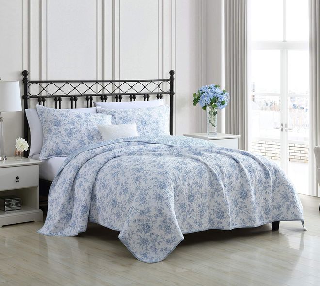 Laura Ashley Home - Bettwäsche-Set für King-Size-Betten, wendbar, Blumenmuster, Baumwolle, mit passenden Kissenbezügen, Heimdekoration für alle Jahreszeiten (Walle ab 170,10 €