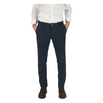 Mason's Broeken, Heren, Blauw, 4Xl, Katoen, Blauwe stretch herenbroek - chino stijl