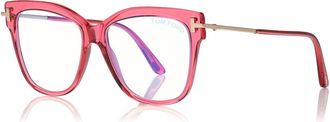 Tom Ford FT5704-B 066 Transparent Raspberry/Blue Light Protection 54mm