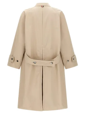 Thom Browne Water-Repellent Cotton Trench Coat - Beige