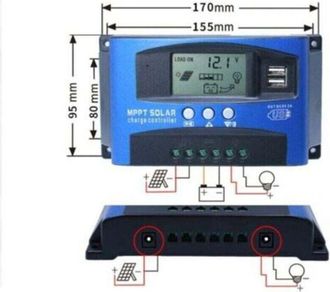 OEM Controlador De Carga Solar Mppt De 40 A, Controlador De Bater&iacute;a Para Panel Solar Usb De 12 V Y 24 V, Regulador De Bater&iacute;a Inteligente Con Pantalla Lcd