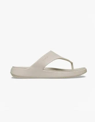 Crocs Womens Crocs GETAWAY TRIANGLE FLIP Womens Flip-flops Frappe - White - Size: 4