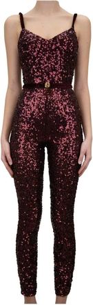 Elisabetta Franchi Dames, Jumpsuits & Playsuits, Paars, Maat: XS Polyamide