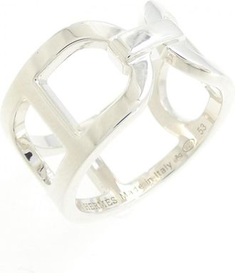 Herm&egrave;s Silver 925 Band Ring (Pre-Owned)