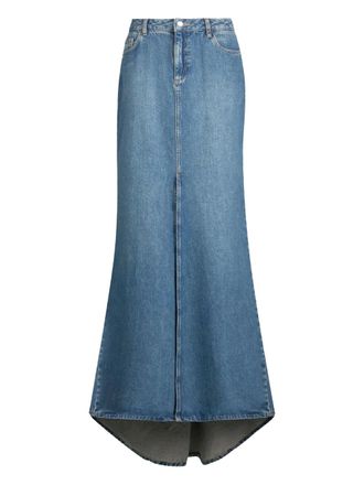 Liu Jo Mermaid denim rok met split - Blauw