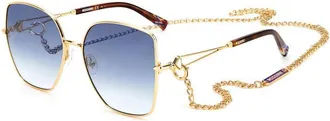 Missoni MIS 0052/S 0000 08 Rose Gold with Gold Chain/Blue Gradient