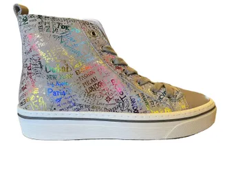Gabor Womens High Top Sneaker In Multi/desert/panna