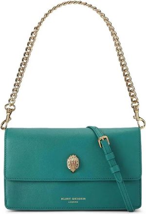 Kurt Geiger Sloane Crossbody tas - Dames - Tassen - Groen - Maat: ONE Size Leer