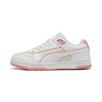 Puma Sneaker PUMA RBD GAME LOW, Damen, Gr. 37,5, weiss (alpine snow, puma wei&szlig;, pink fruit), Leder, mehrfarbig, Schuhe Sneaker