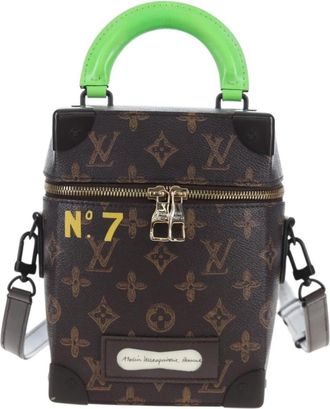 Louis Vuitton Vertical Box Trunk No.7 Trunk Loeil Vintage Monogram Canvas Brown Canvas Handbag (Pre-Owned)