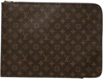 Louis Vuitton Pre-owned Monogram Canvas Clutch - Dames - Vintage Clutch - Bruin - ONE Size - Vintage