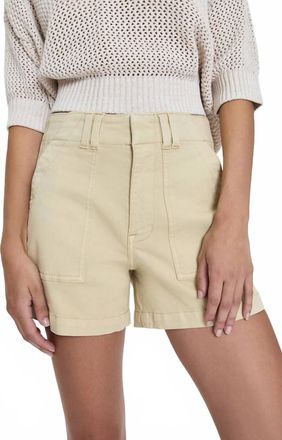 Pistola Denim Marissa High Rise Utility Short In Custard Yellow